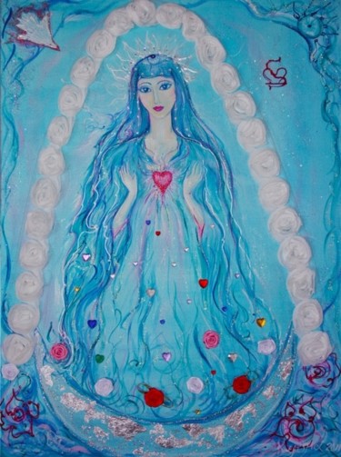 Painting titled "The Rosary" by Karisma, Original Artwork