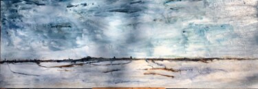 Peinture intitulée "Horizon bleu zen" par Karl Blanchet, Œuvre d'art originale, Acrylique