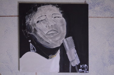 Malerei mit dem Titel "Ella Fitzgerald" von Mister O, Original-Kunstwerk, Acryl