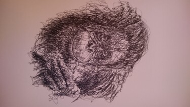 Рисунок под названием "Monkey.8" - Karl Robial, Подлинное произведение искусства, Чернила