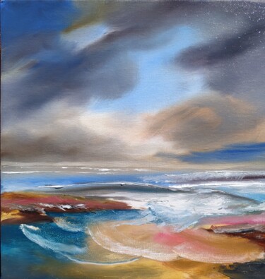 Painting titled "Am Strand der Nords…" by Karl-Werner Gerstner, Original Artwork, Oil