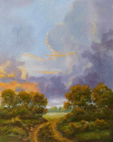 Painting titled "Abendstimmung auf d…" by Karl-Werner Gerstner, Original Artwork, Oil