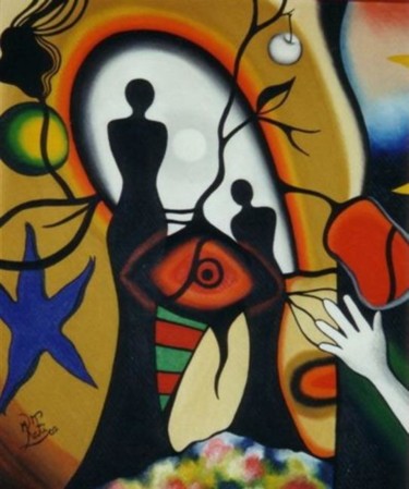 Malerei mit dem Titel "Festhalten" von Kafi, Original-Kunstwerk, Öl