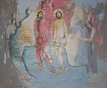 Painting titled "baptizing" by Karlen Avetisyan, Original Artwork