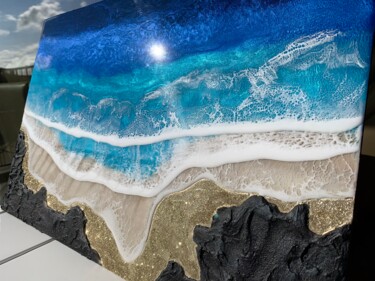 Tableau décoration bord de mer côte normande : tableau design
