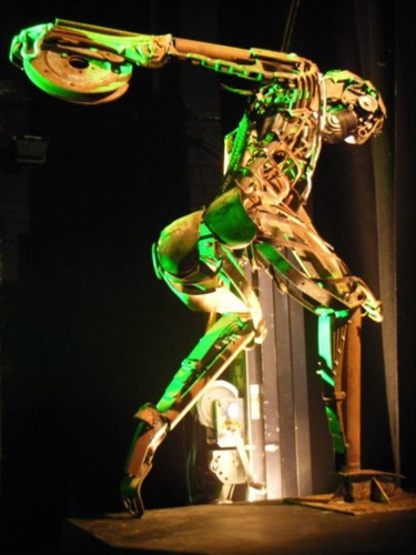 Sculpture intitulée "Le discobole" par Karlito Randriamahefa Lewandoski, Œuvre d'art originale