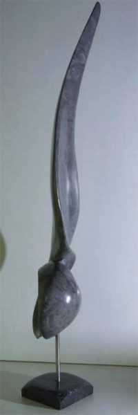 Sculpture intitulée "L'envol, Marbre Aru…" par Karl, Œuvre d'art originale, Pierre