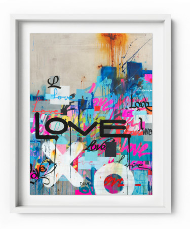 Printmaking titled "Concrete Love" by Karlos Marquez, Original Artwork, Digital Print