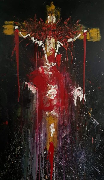 Painting titled "ECCE HOMO" by Karls, Original Artwork, Oil