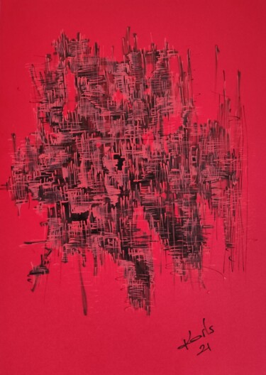 Dessin intitulée "DIES ATER" par Karls, Œuvre d'art originale, Acrylique