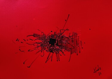 Drawing titled "RED 29" by Karls, Original Artwork, Acrylic