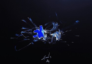 Drawing titled "BLUE 10" by Karls, Original Artwork, Acrylic