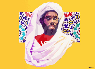 ALPHA Arts numériques intitulée "ALPHA" par Zakaria Karkafi (Karmaroc), Œuvre d'art originale, Peinture numérique Monté sur Carton