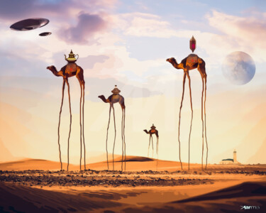 CAMEL Arts numériques intitulée "CAMEL" par Zakaria Karkafi (Karmaroc), Œuvre d'art originale, Peinture numérique