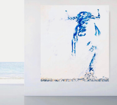 Картина под названием "Blue Martini" - Karol Bichel, Подлинное произведение искусства, Масло