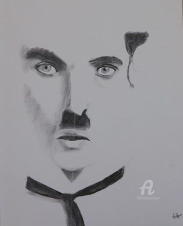 Desenho intitulada "Charlot" por Carole Labeyrie (Karolab), Obras de arte originais, Carvão