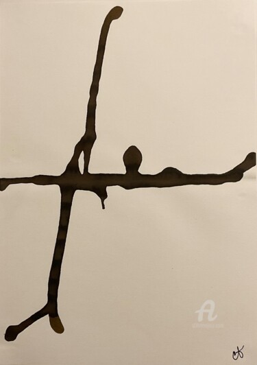 Dibujo titulada "L’équilibre" por Carole Labeyrie (Karolab), Obra de arte original, Tinta
