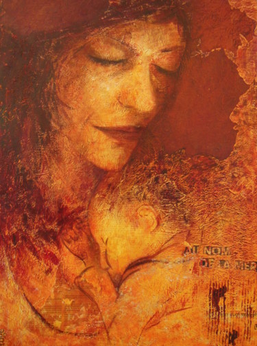 Peinture intitulée "AU NOM DE LA MERE" par Karole Aubourg, Œuvre d'art originale, Acrylique