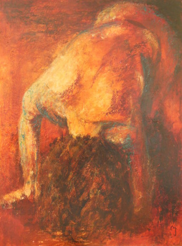 Peinture intitulée "A TERRE, PRESQUE" par Karole Aubourg, Œuvre d'art originale, Acrylique