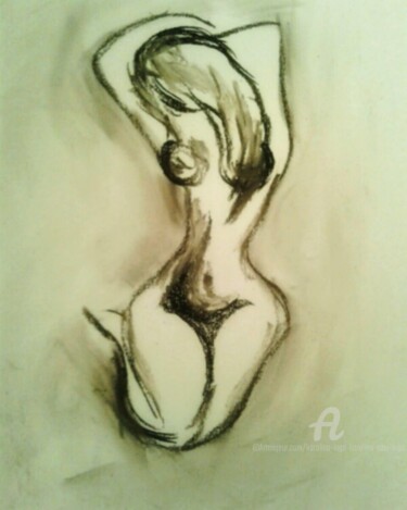 Desenho intitulada "The image of a woman" por Karolina Ingo (Karolina Navi -Ingo), Obras de arte originais, Pastel