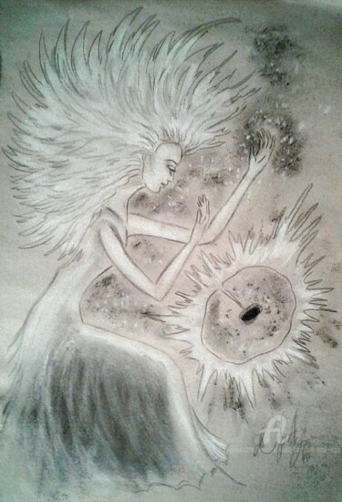 Drawing titled "At the bottom of th…" by Karolina Ingo (Karolina Navi -Ingo), Original Artwork, Pastel