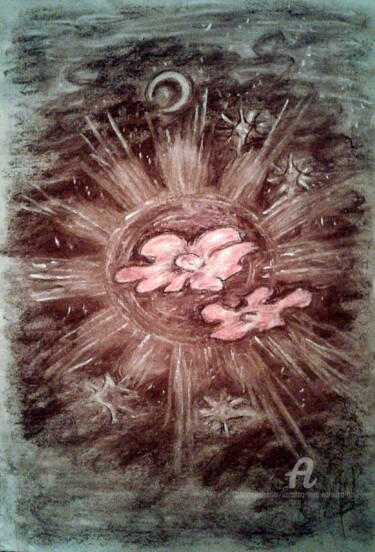 Dibujo titulada "Sakura flowers on t…" por Karolina Ingo (Karolina Navi -Ingo), Obra de arte original, Pastel