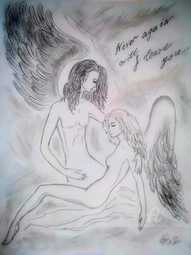 Drawing titled "Never Again Will I…" by Karolina Ingo (Karolina Navi -Ingo), Original Artwork, Pencil