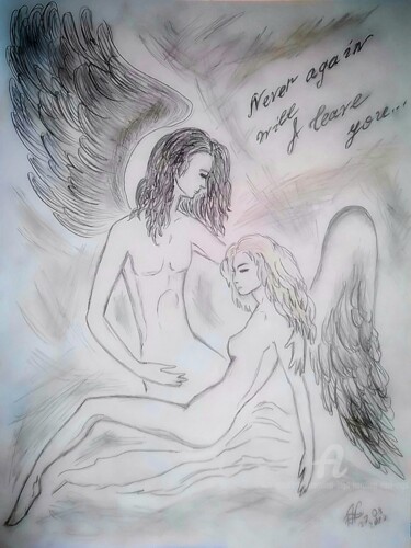 Disegno intitolato "Never Again Will I…" da Karolina Ingo (Karolina Navi -Ingo), Opera d'arte originale, Matita