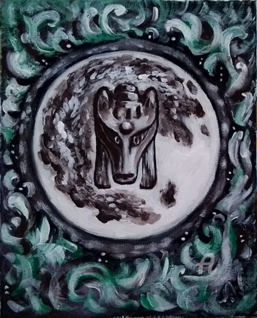 Pintura intitulada "Bear Osh. Mascot -…" por Karolina Ingo (Karolina Navi -Ingo), Obras de arte originais, Acrílico