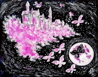 Painting titled "Mystical Fata Morga…" by Karolina Ingo (Karolina Navi -Ingo), Original Artwork, Acrylic