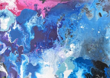 Schilderij getiteld "Space Nebula" door Karolina Krajewska, Origineel Kunstwerk, Acryl