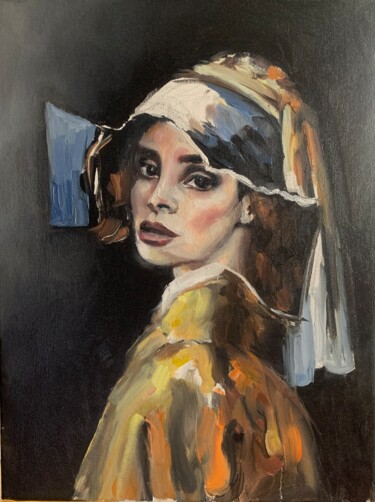 Painting titled "Lana Del Rey" by Karolina Naichuk, Original Artwork, Oil