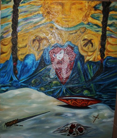 Peinture intitulée "Słońce" par Karolina Szymańska, Œuvre d'art originale, Huile