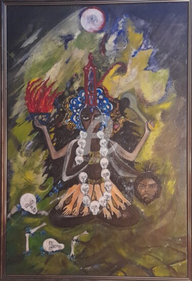 Pittura intitolato "K-Kali ma" da Karolina Szymańska, Opera d'arte originale, Olio