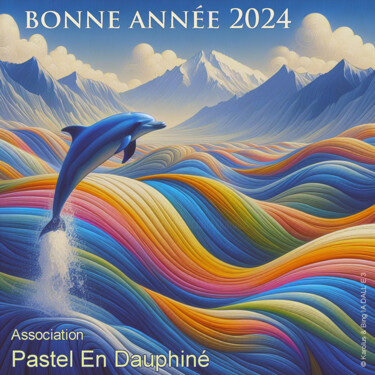 Digitale Kunst getiteld "Pastel en Dauphiné…" door Karolus, Origineel Kunstwerk, AI gegenereerde afbeelding