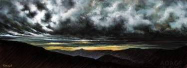Peinture intitulée "Les nuées 3 - Mer d…" par Karolus, Œuvre d'art originale, Pastel