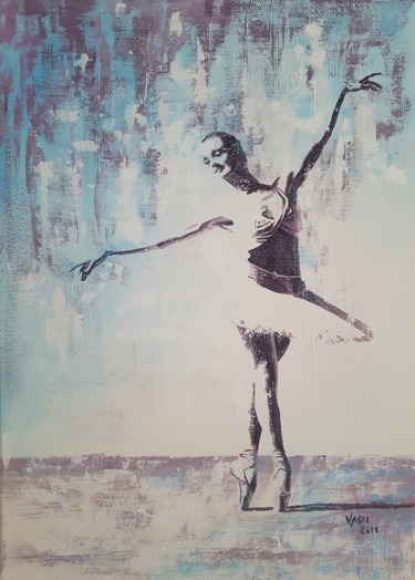 Картина под названием "Ballerina" - Karolyvadi, Подлинное произведение искусства, Акрил