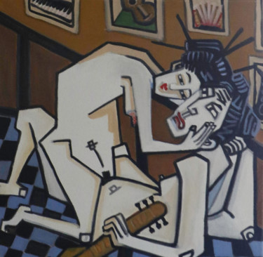 Malerei mit dem Titel "Don d'orgasme II" von Karotte, Original-Kunstwerk, Acryl