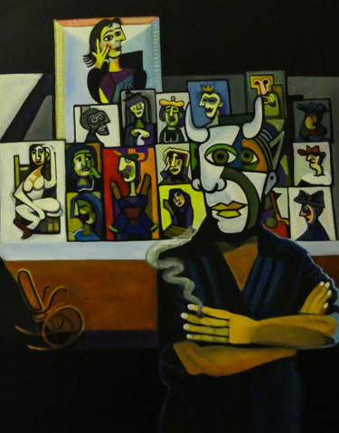Pintura intitulada "Pablo et Dora: les…" por Karotte, Obras de arte originais, Acrílico
