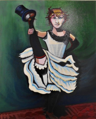 Malerei mit dem Titel "La Goulue" von Karotte, Original-Kunstwerk, Acryl