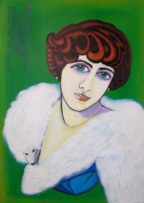 Malerei mit dem Titel "Marie Pelnard" von Karotte, Original-Kunstwerk, Acryl