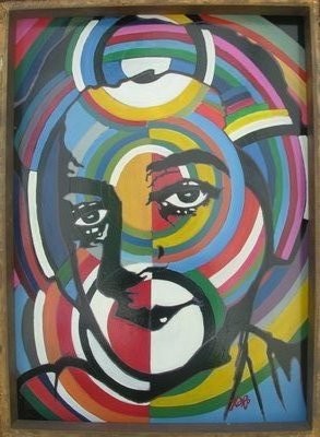 Painting titled "Sonia Delaunay" by Karotte, Original Artwork, Acrylic