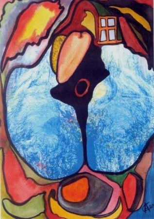 Painting titled "pear" by Kartamir, Original Artwork
