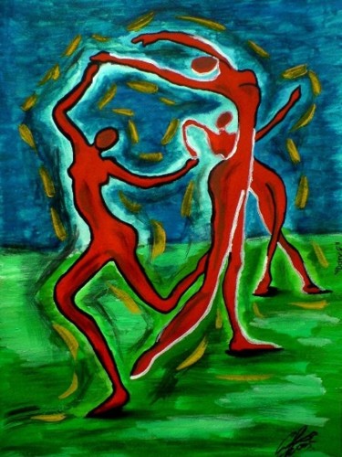 Painting titled "dance" by Kartamir, Original Artwork