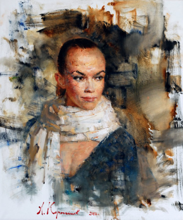 Malerei mit dem Titel "Tamara" von Andrei Kartashov, Original-Kunstwerk, Öl