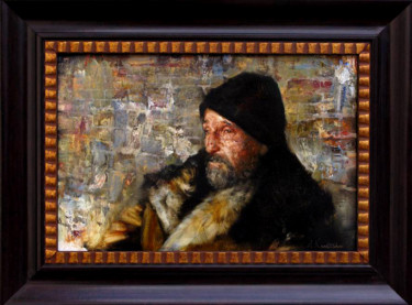 绘画 标题为“Old man near the wa…” 由Андрей Карташов, 原创艺术品, 油
