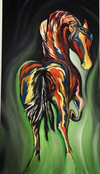 Painting titled "Desi" by Kartik Kaushik, Original Artwork, Oil