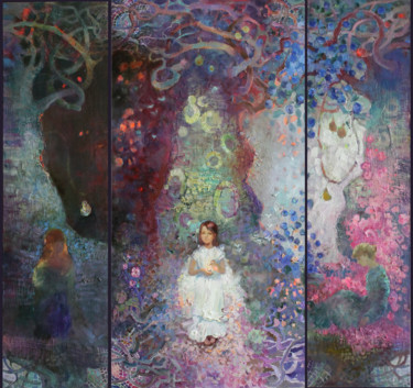 Ζωγραφική με τίτλο "Tree of conscience" από Anastasiia Grygorieva, Αυθεντικά έργα τέχνης, Λάδι