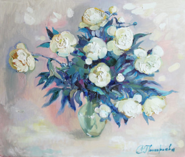 Pintura intitulada "White vanilla" por Anastasiia Grygorieva, Obras de arte originais, Óleo