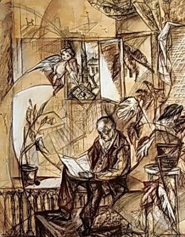Рисунок под названием "Открытое окно" - Артнат, Подлинное произведение искусства, Другой
